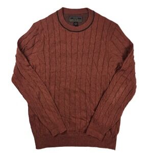 Jos A Bank Reserve Burnt Orange Pullover Knit Sweater Men's Size Small
